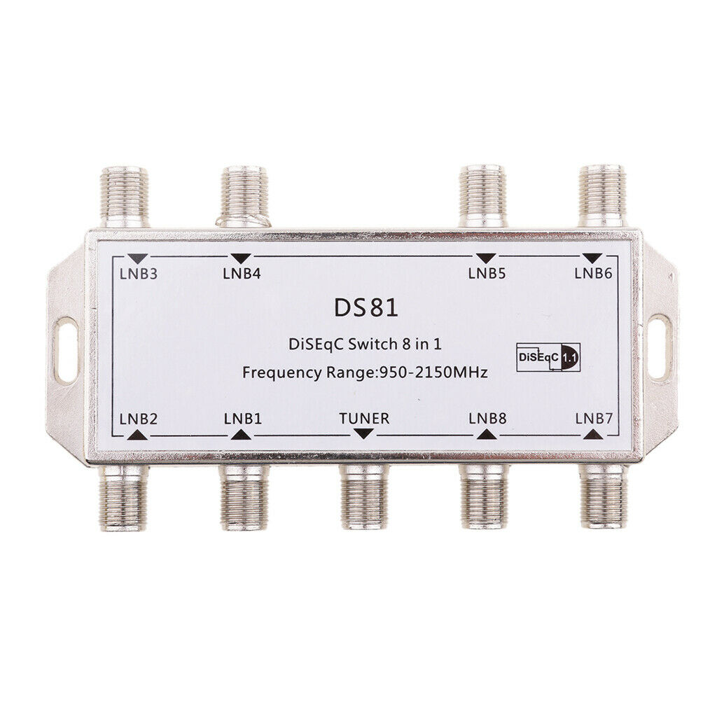 8x1 Diseqc Switch 8 Satellites in 1 Output Waterproof