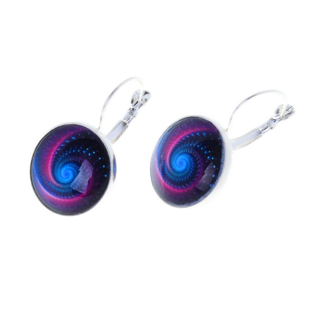 Unique Dazzling Galaxy Star Time Gem French Huggie Fashion Earrings