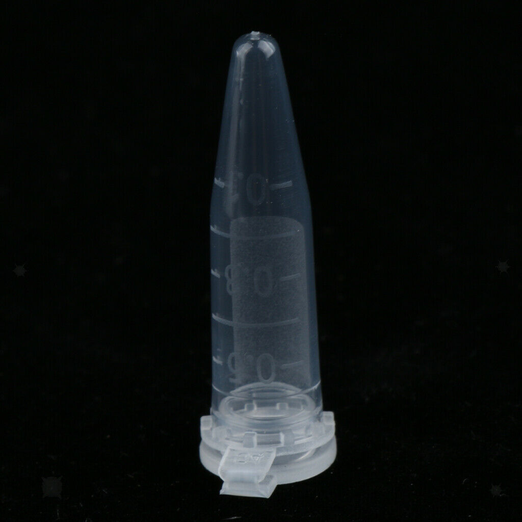 1000 Pieces 0.5ml Graduated Micro Centrifuge Test Tube Vial with Snap