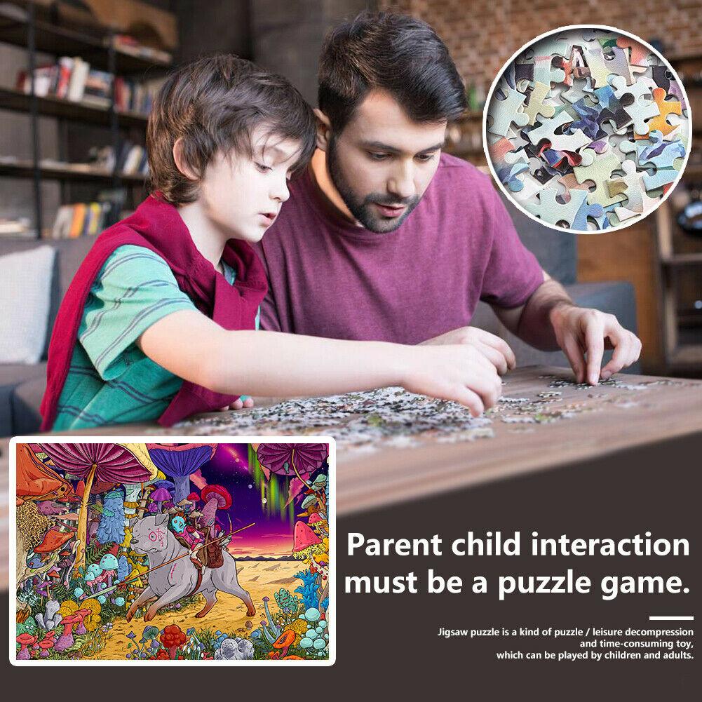 1000 Pieces DIY Monster Knight Puzzle Educational Learning Assembling Toys @