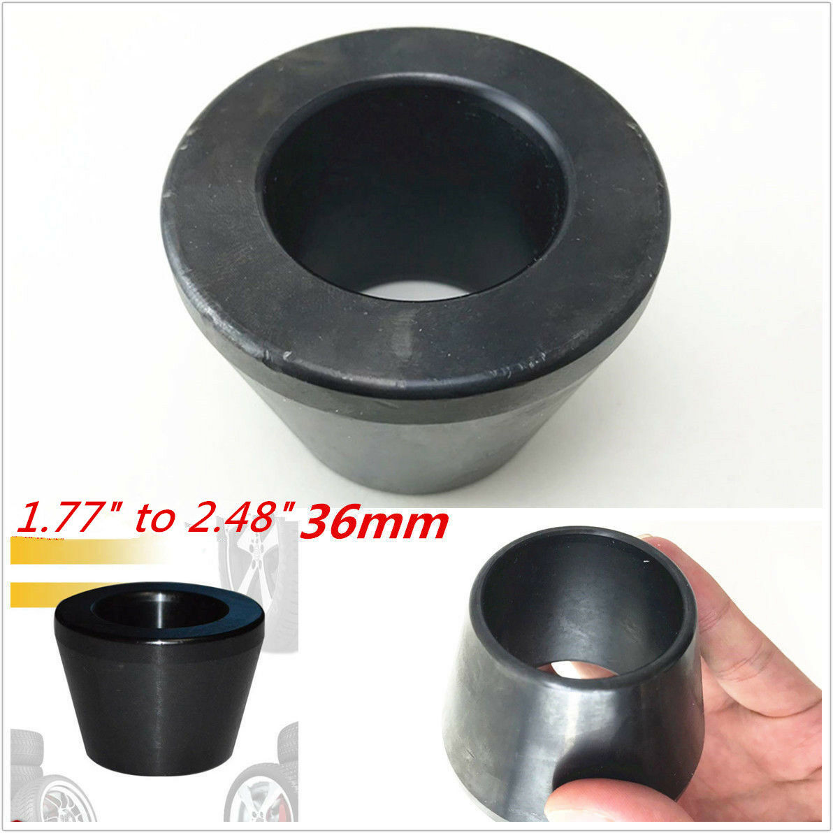 -XN1.77" to 2.48" Carbon Steel Car Truck Wheel Balancer Cone 36mm Standard Shaft