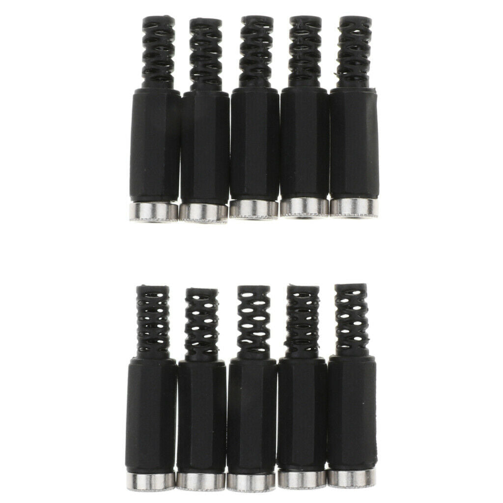10Piece 5.5x2.5mm DC 5525 Power   Socket Female Connector Adapter Black