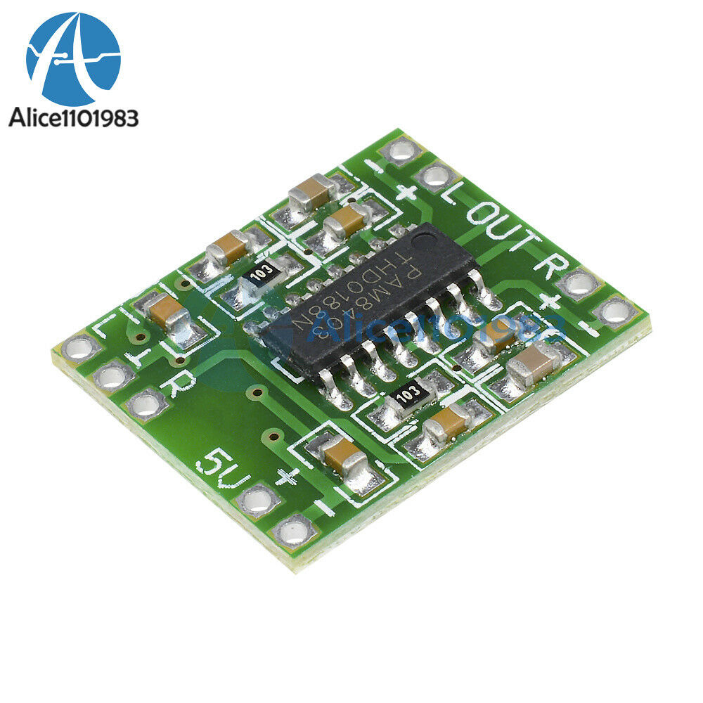 2pcs 2 Channel 3W Digital power PAM8403 Class D Audio Amplifier Board USB DC 5V