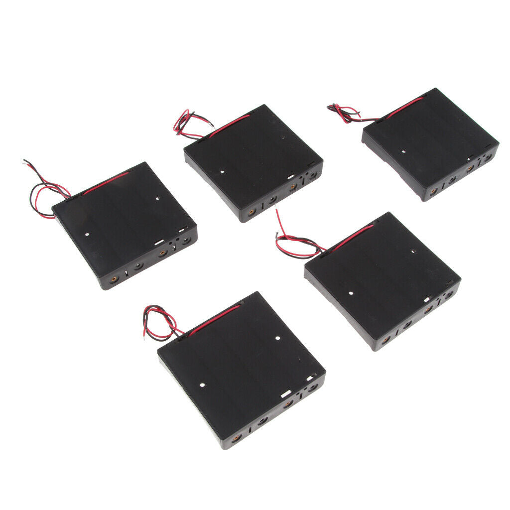 18650 Battery Holder Case, 4-Slot x 3.7V 18650 Batteries Storage Box Case with