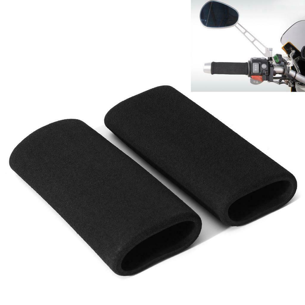 (2) Motorbike Slip On Foam Anti Vibration Comfort Soft Handlebar Grip