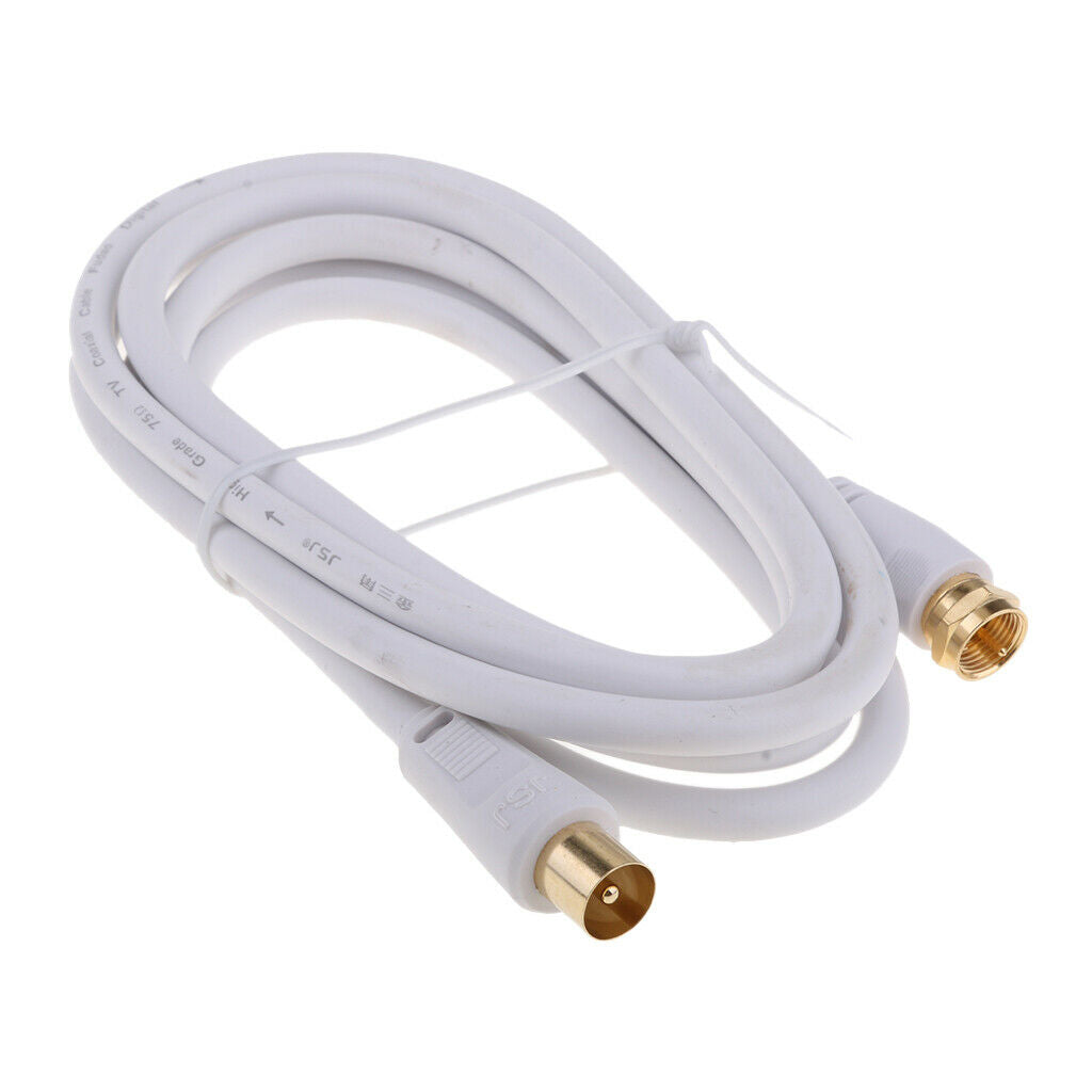 1.8m Male to F type Male Coaxial TV Satellite Antenna Cable