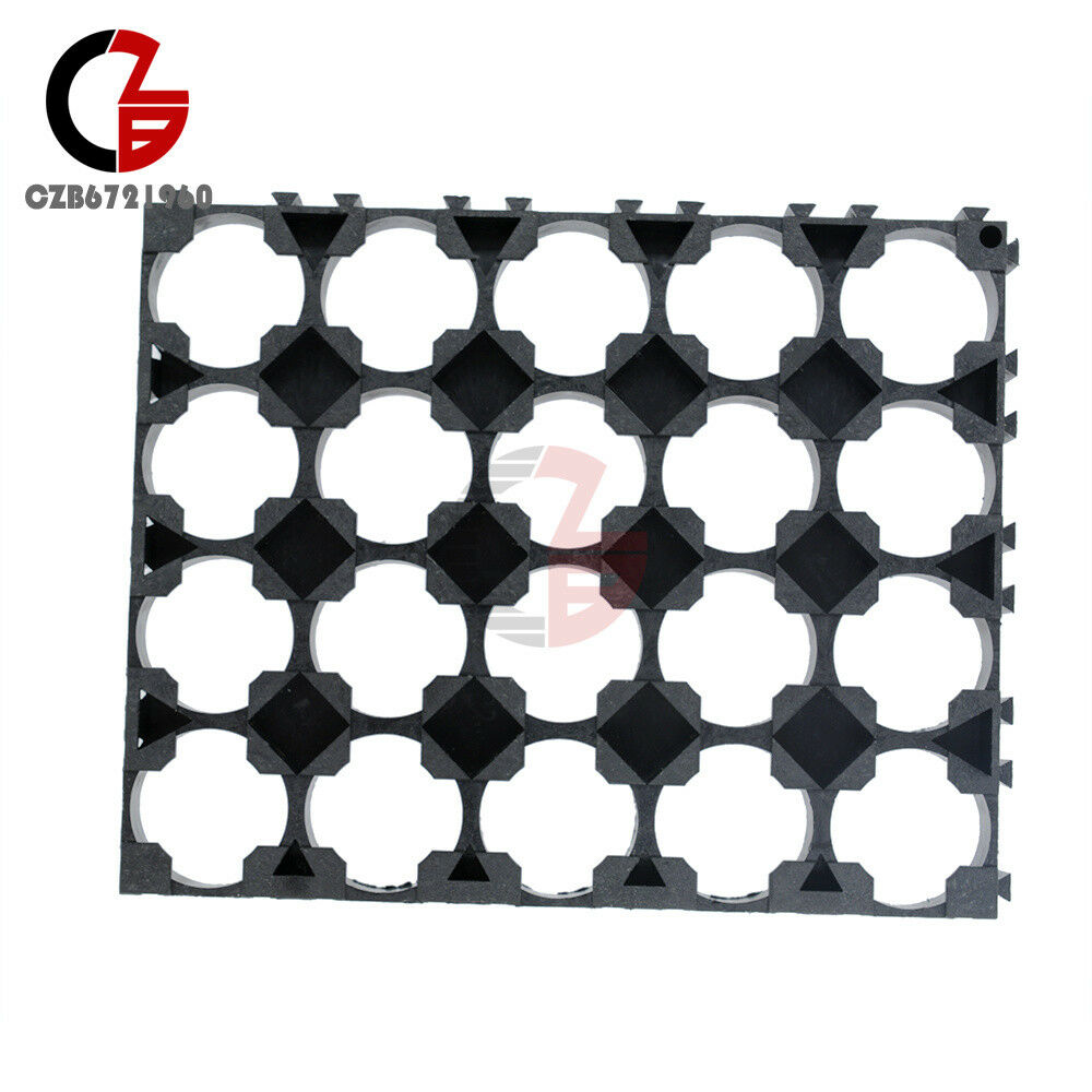 ABS Black 18650 Battery 4x5 Cell Spacer Radiating Shell Pack Plastic Heat Holder