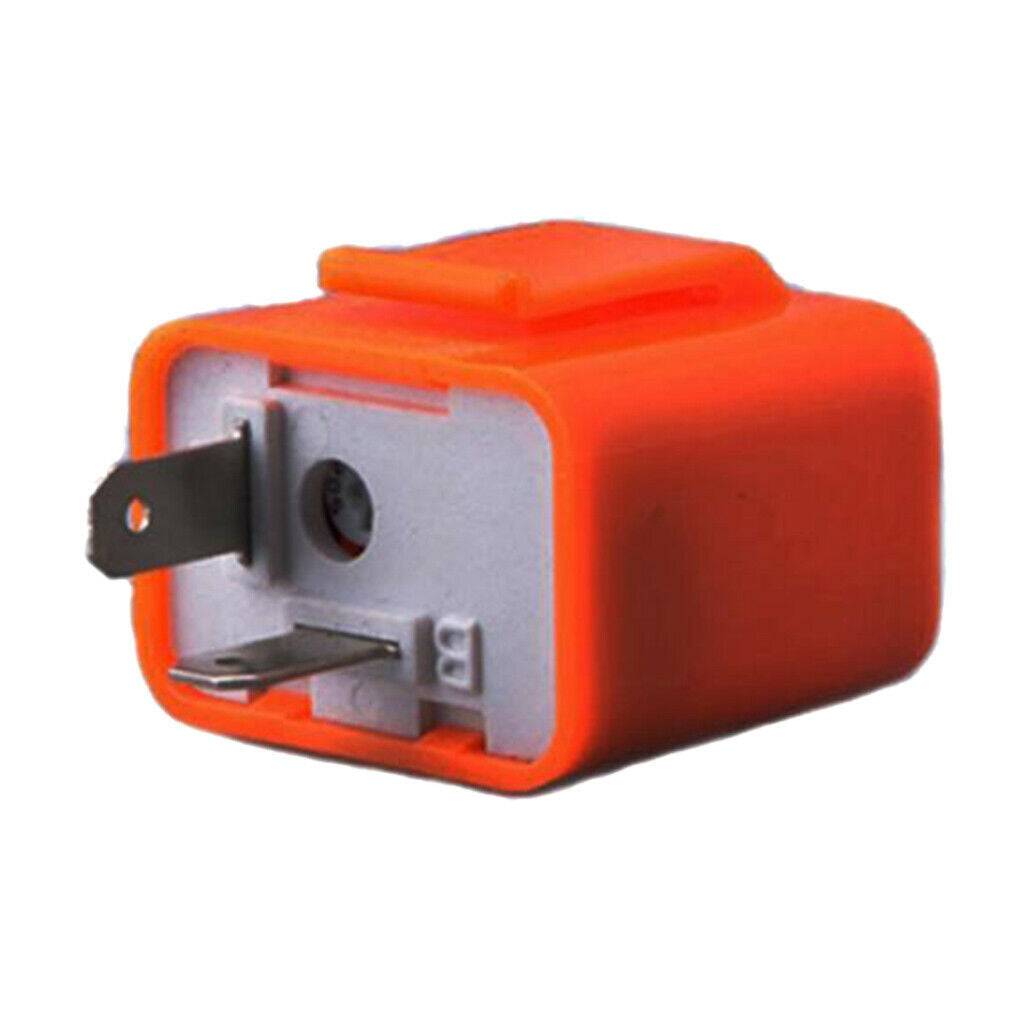 12V 2-pin Adjustable Frequency LED Flasher Relay Blinker Motorbike Universal