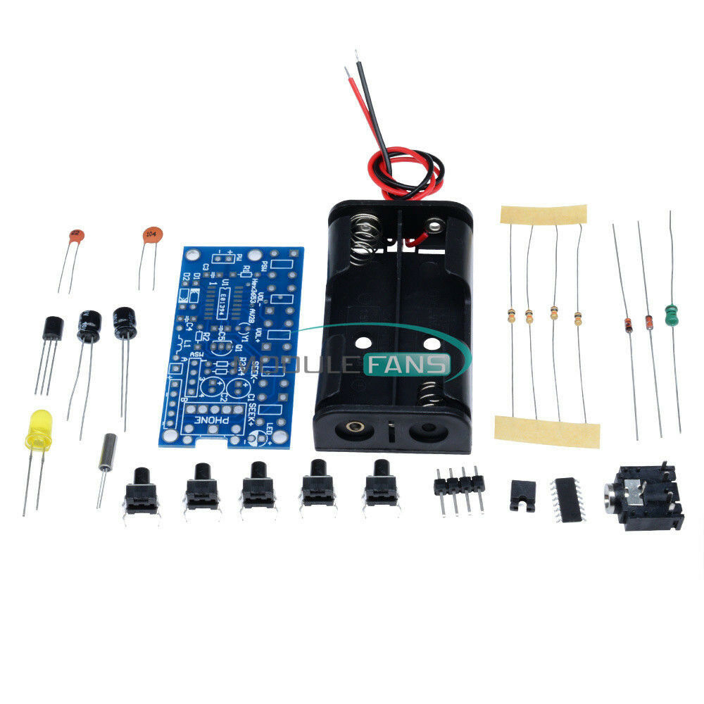 Wireless Stereo FM Radio Receiver Module PCB DIY Electronic Kits 76MHz-108MHz M