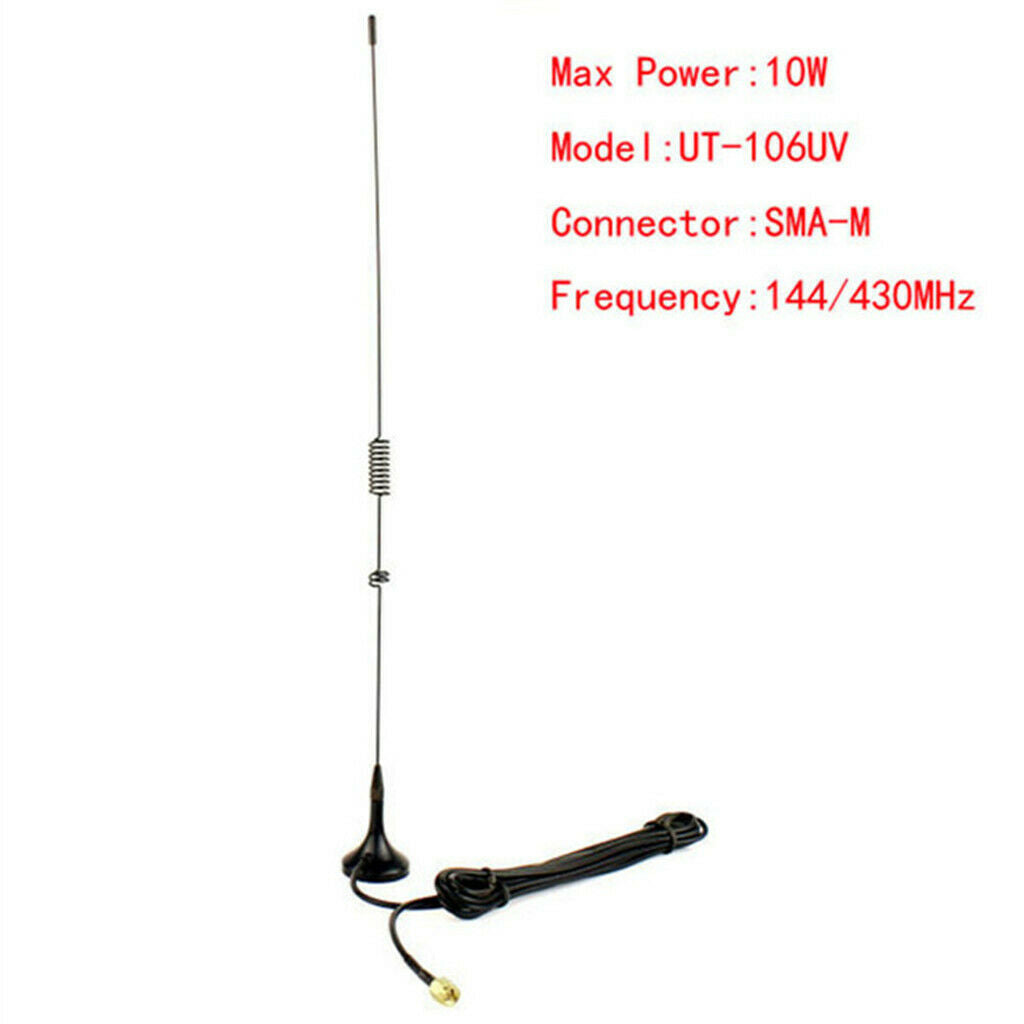 UT-102UV SMA-M UHF+VHF Magnetic Vehicle-mounted Antenna YAESU VX-2R 1R 5R