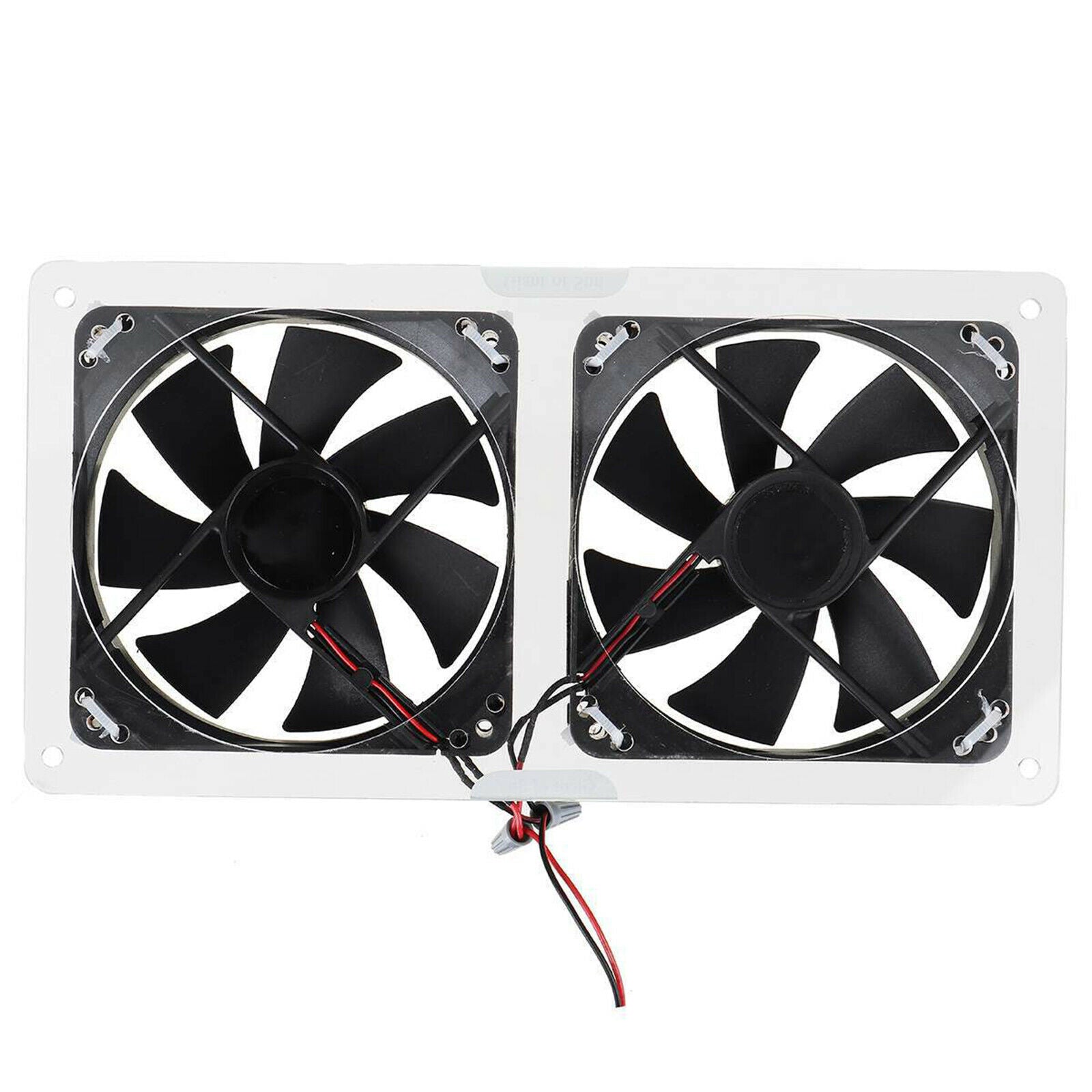 Portable Solar Double Exhaust Fan Panel System for Garage RV Outdoor Boat