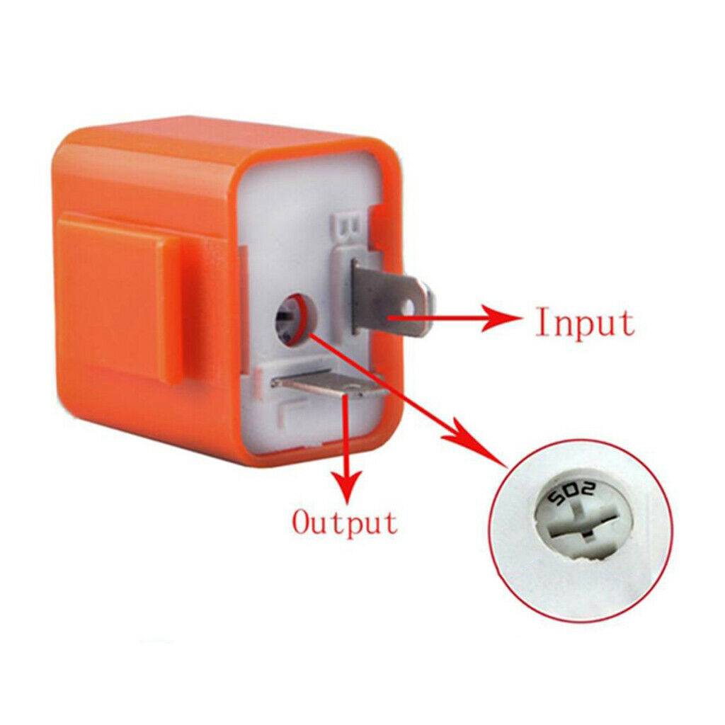 12V 2-pin Adjustable Frequency LED Flasher Relay Blinker Motorbike Universal