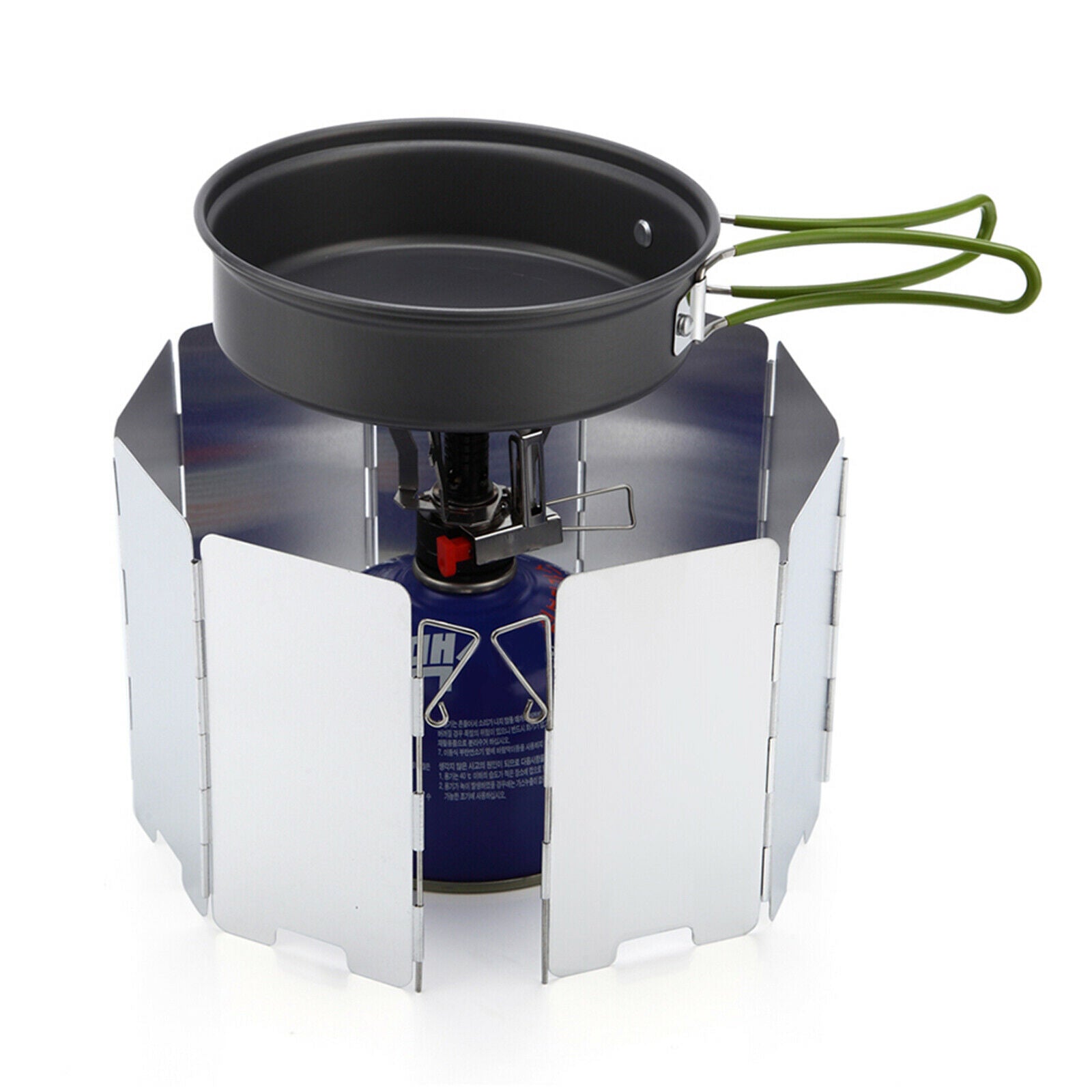 Foldable Camp Gas Stove Windshield Outdoor Picnic Cooker Burner Wind Screen