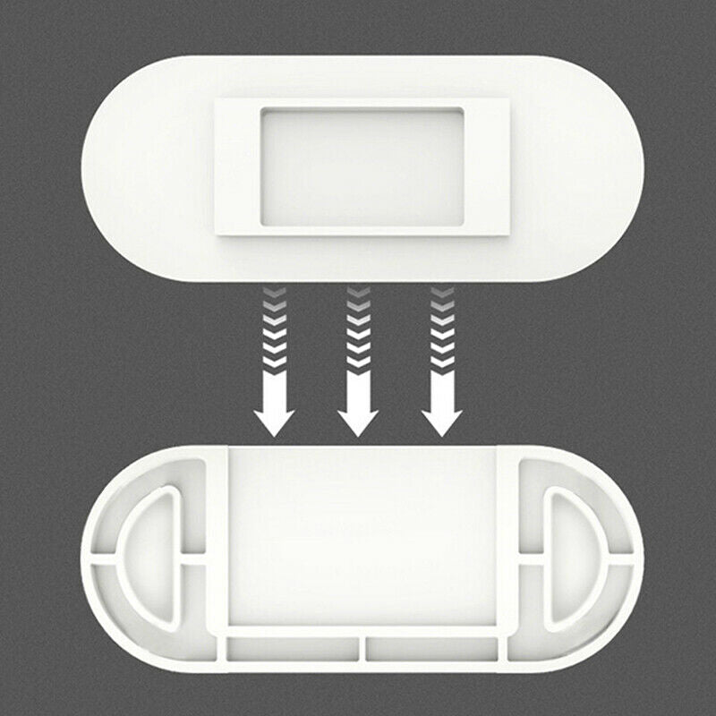 2x Self-Adhesive Desktop Socket Fixer Cable Organizer Punch-free Power Strip Tt