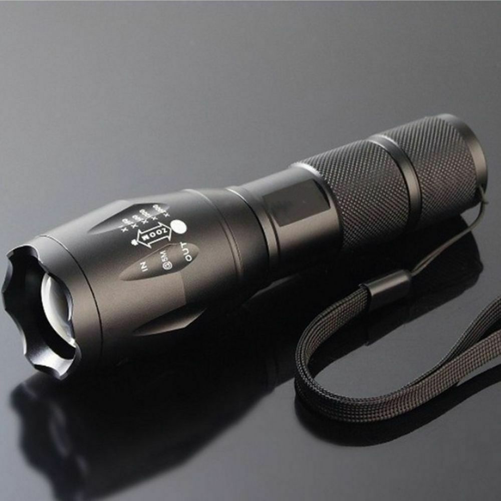 Durable Hiking Zoomable 500 Lumen LED E17 XM-L Flashlight Waterproof Torch