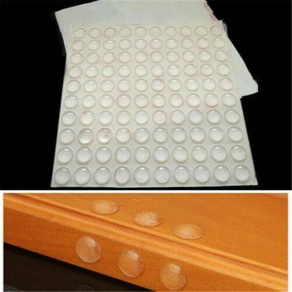 100* Self-Adhesive Rubber Feet Clear Semicircle Bumpers Door Buffer Silicone Pad