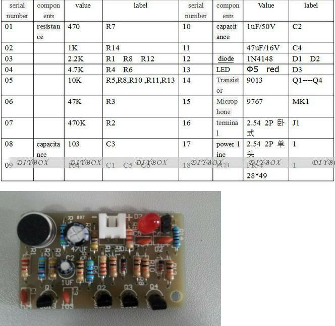 ICSK050A Stable DIY Kit Clap Switch Suite Sound Sensor DIY Electronic Production