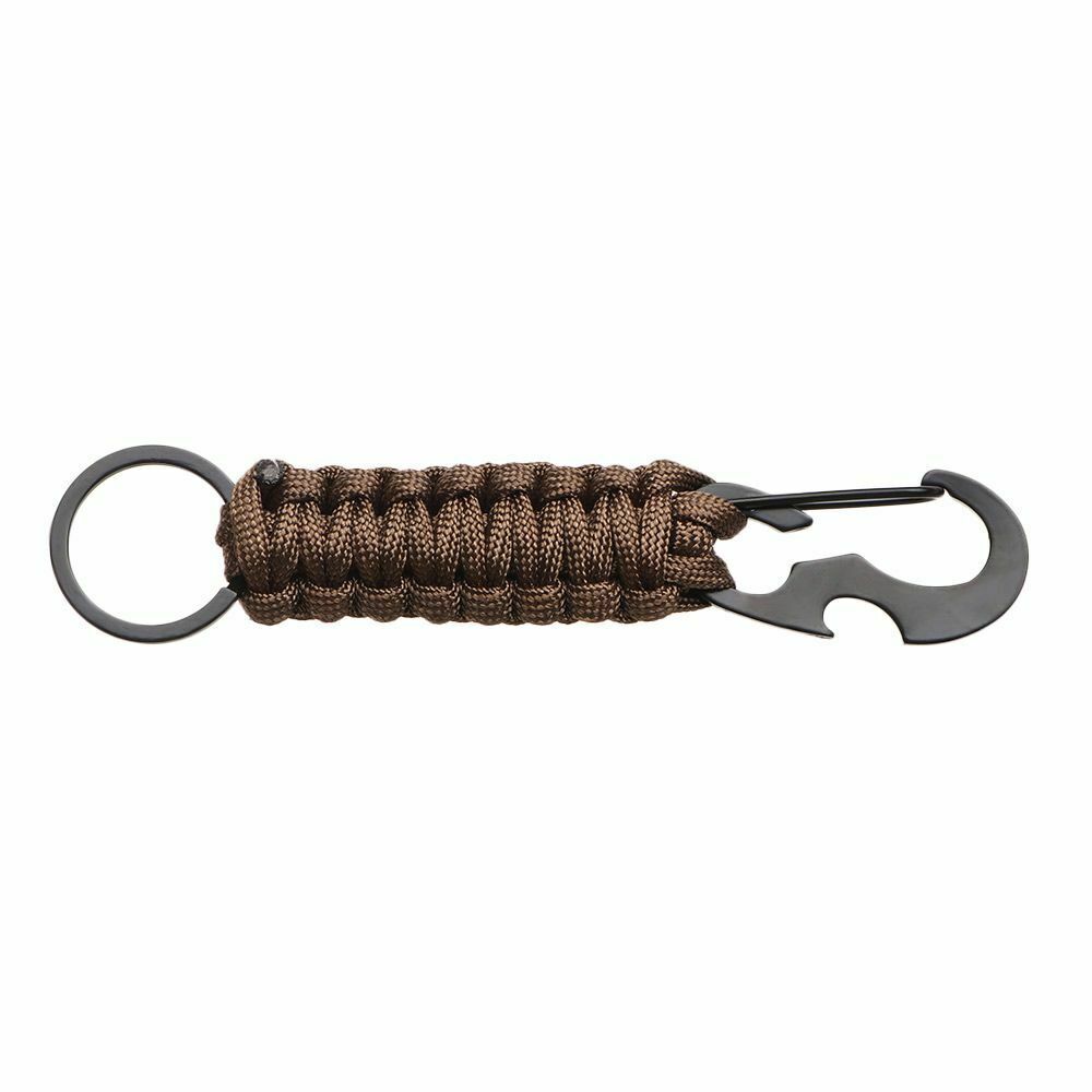 Knot Military Paracord Cord Keyring Rope Keychain Key Chain Ring Bottle Opener