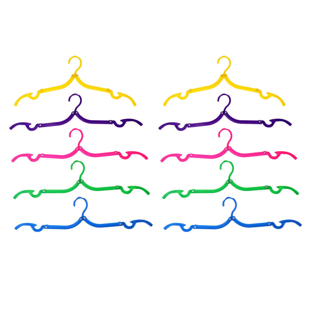 10Pcs Jacket Suit Shirt Folding Plastic Clothing Coat Hanger Portable Travel