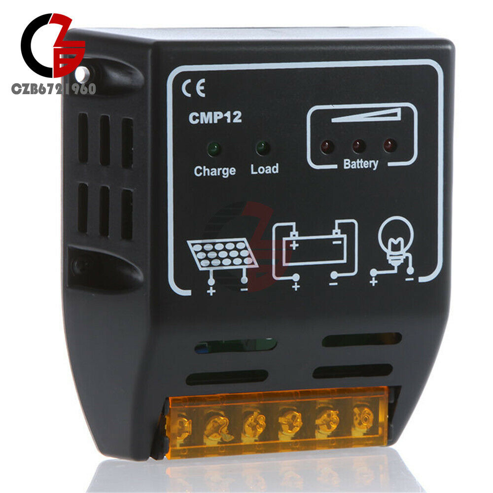 10A Solar Panel Charge Controller DC 12V/24V Battery Regulator Safe Protection