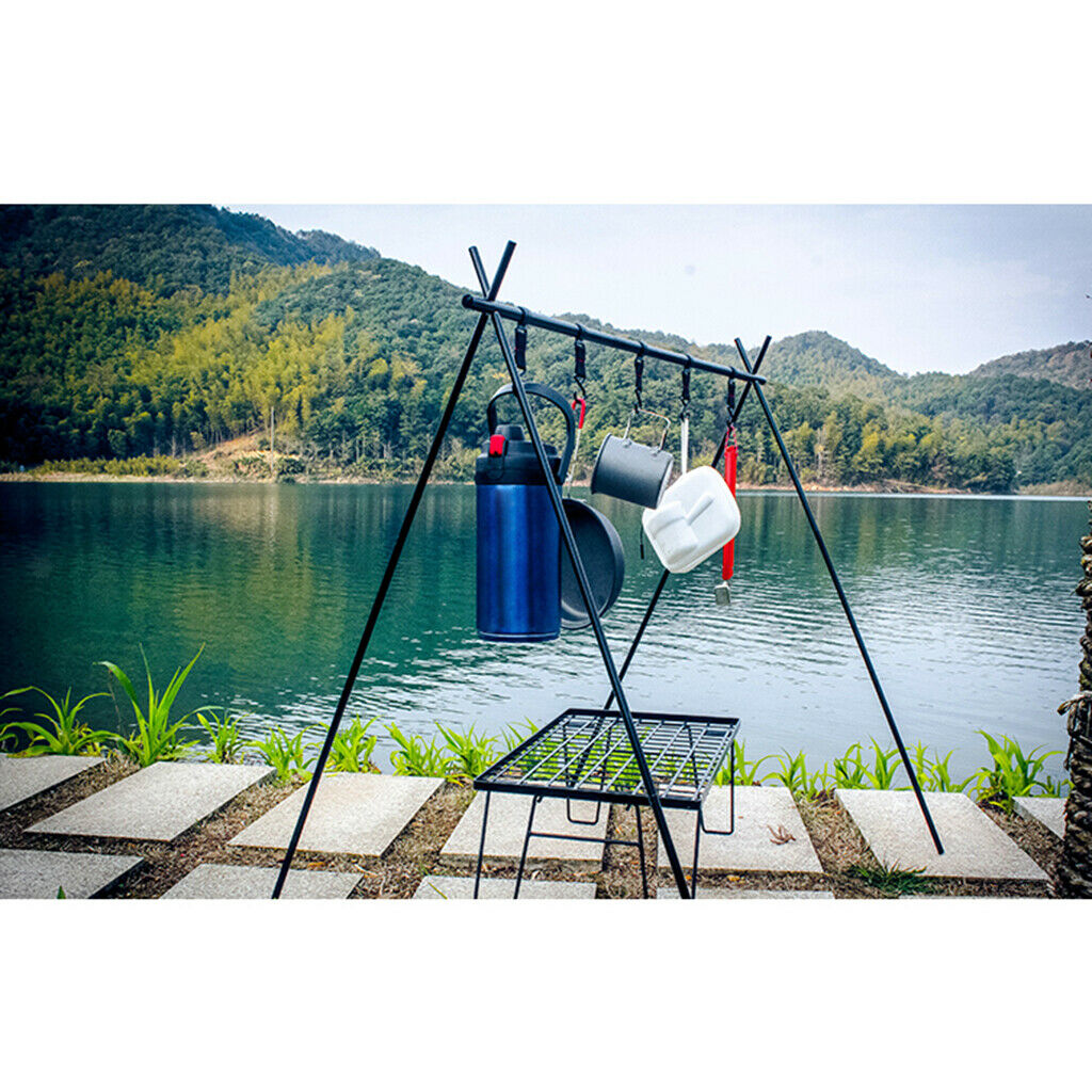 Aluminum Alloy Hanging Rack 8kg Outdoor Camping Triangular Clothes Cookware Rack