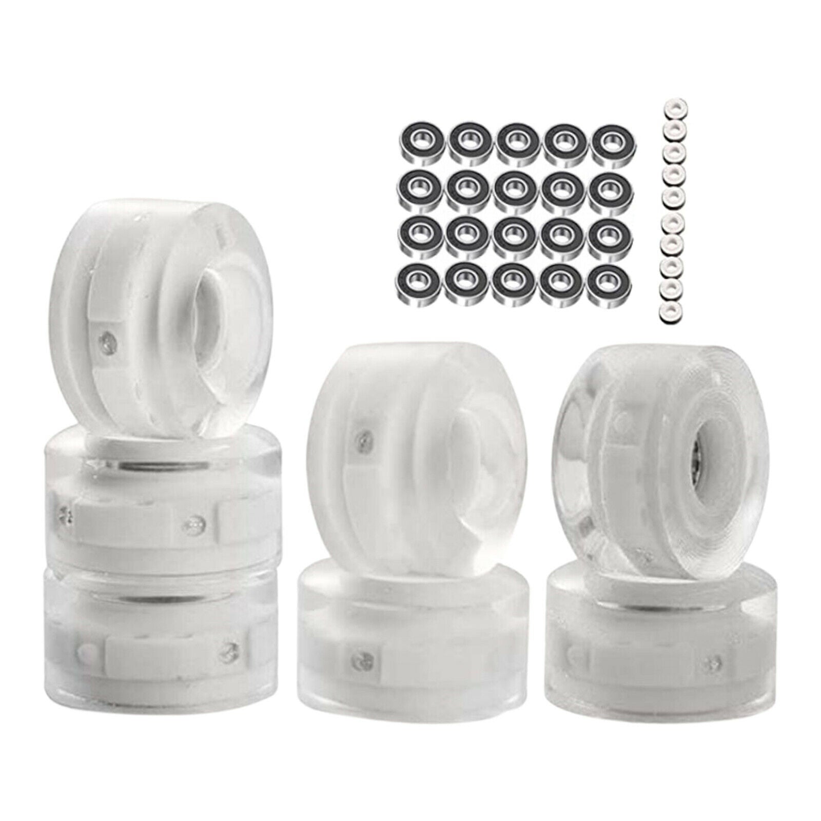 8x Roller Skate Wheels Premium Light Up 82A Hardness Bearings Skates Repair