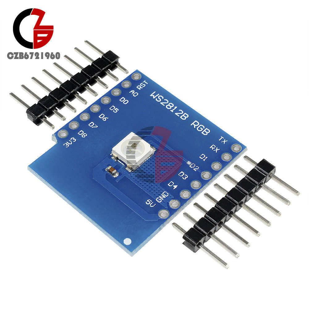 WeMos D1 Mini Shield WS2812B RGB LED Board Kit Pins for Arduino ESP8266 Board