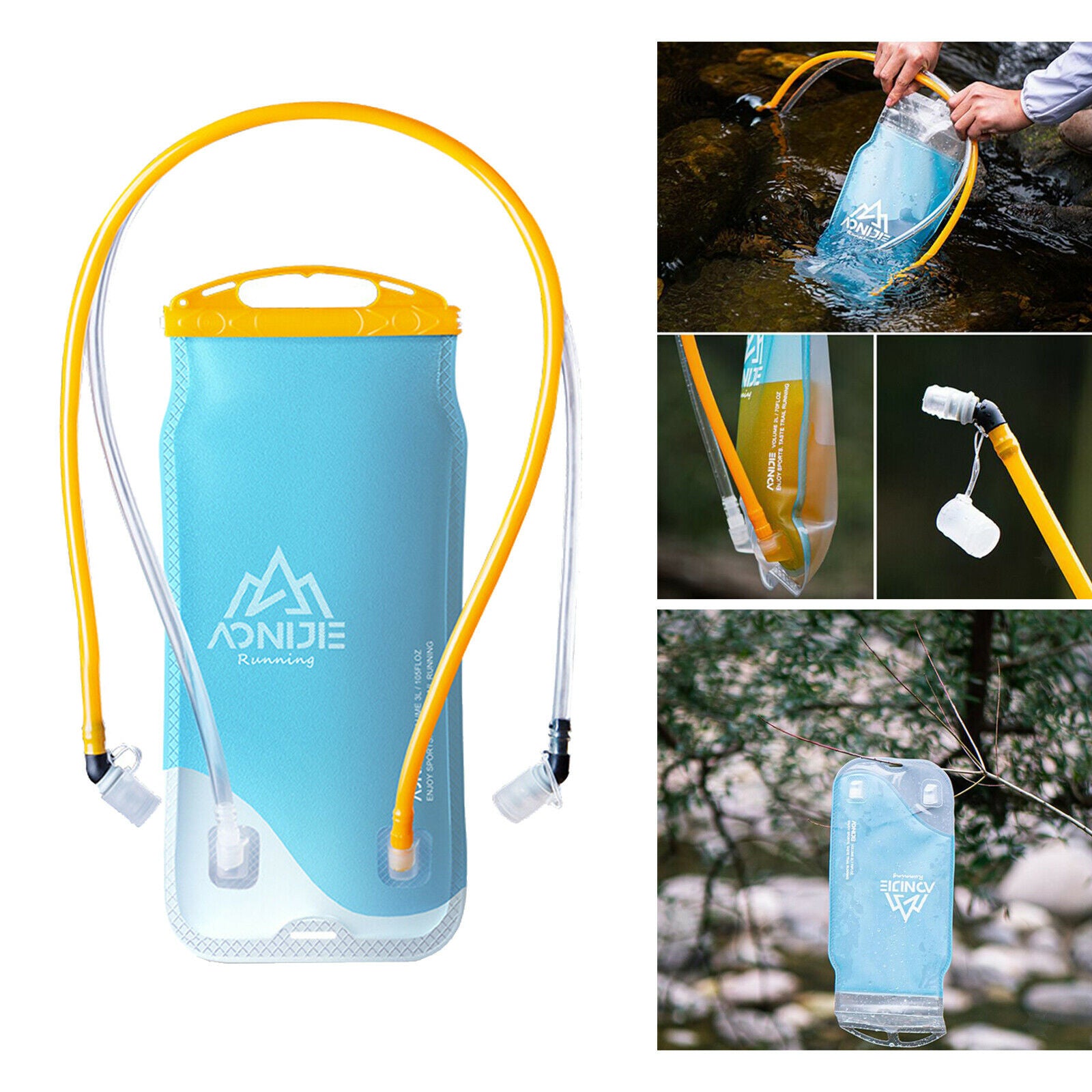 2L Double Hydration Bladder Water Reservoir for Running Bike Cycling Camping