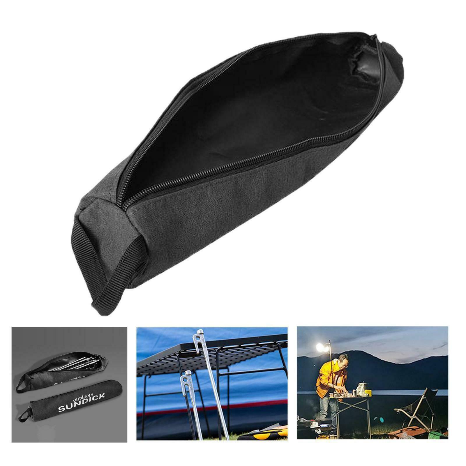 Portable Tent Stake Peg Trekking Poles Holder Storage Bag Camping Accessory