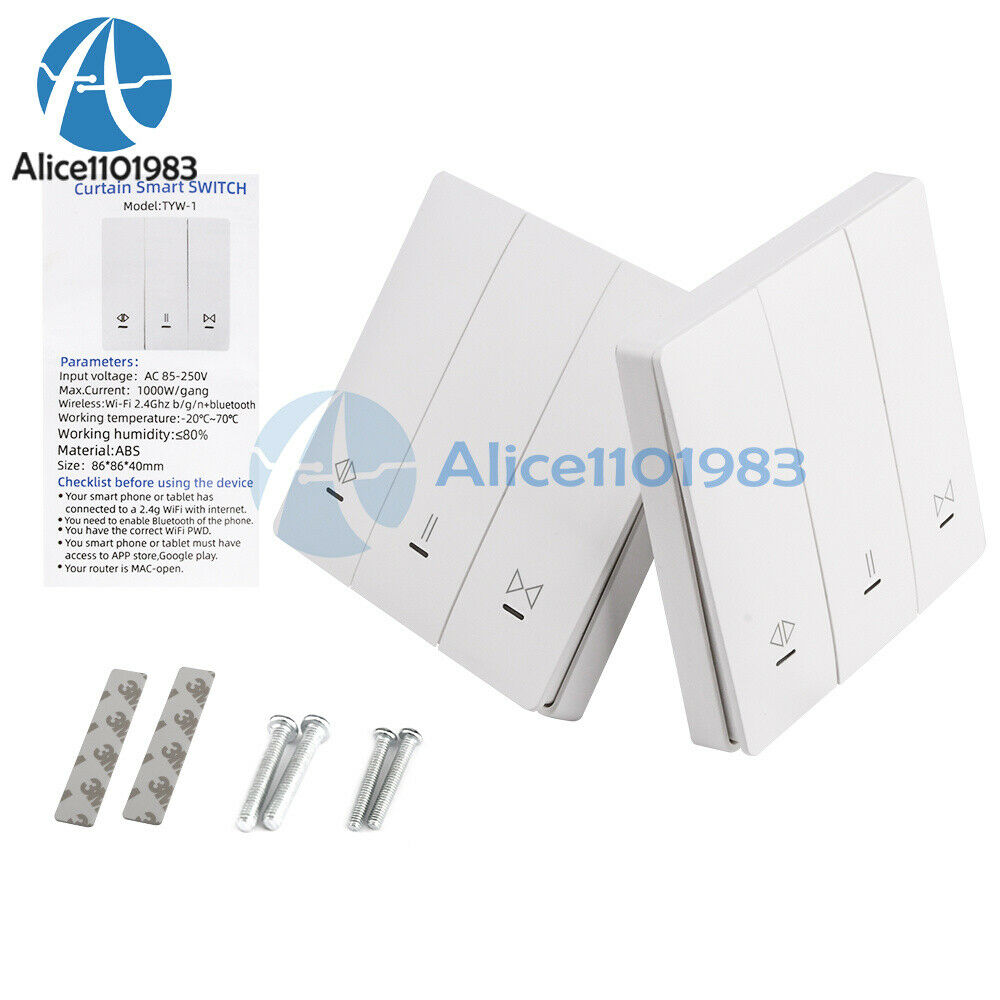 AC 85V-250V Smart Curtain Roller Shutter Motor Switch With Remote Control Panel