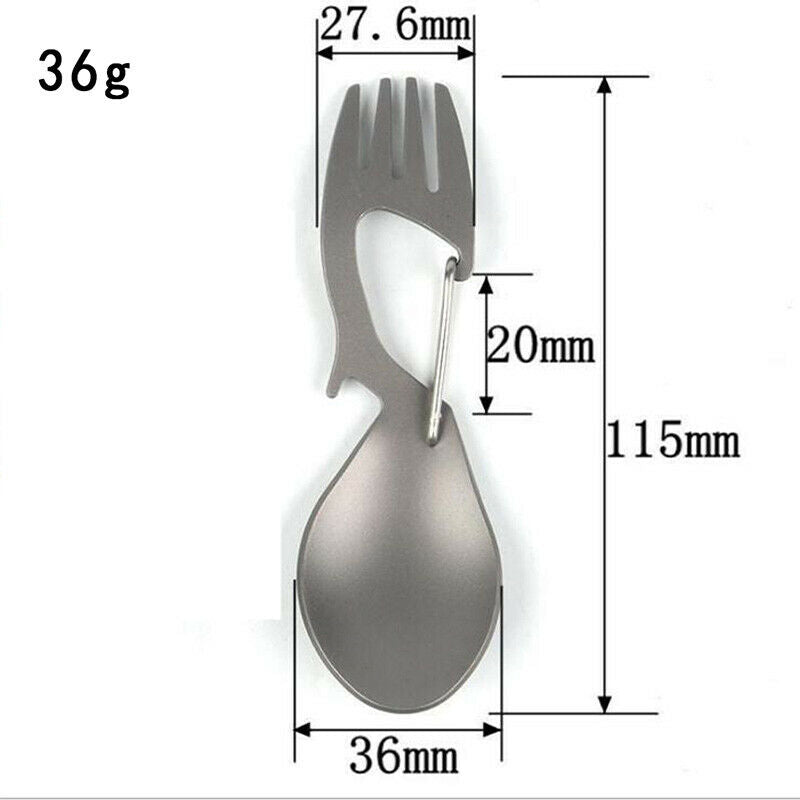 Outdoor Camping Picnic Stainless Steel Fork Spoon Tableware Ultralight Useful WQ