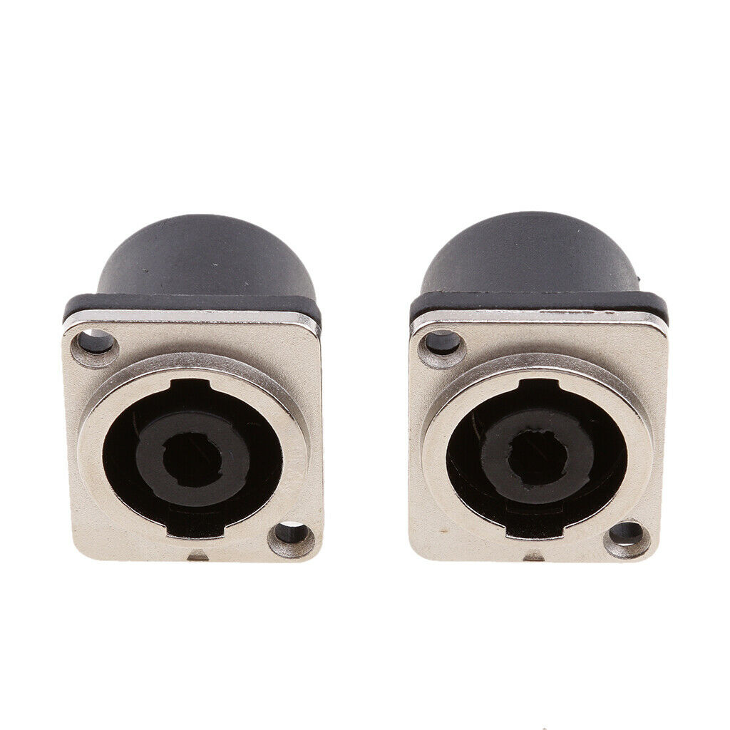 2Pcs Speaker 4 Pin Female Jack Audio Speaker Cable Connector Replacement