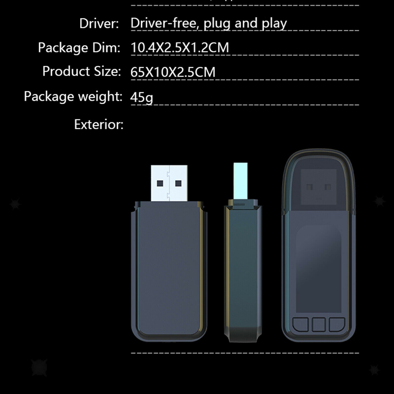 ATS2831 Bluetooth Adapter 5.0 AUX Dual-output Plug and Play Free Drive