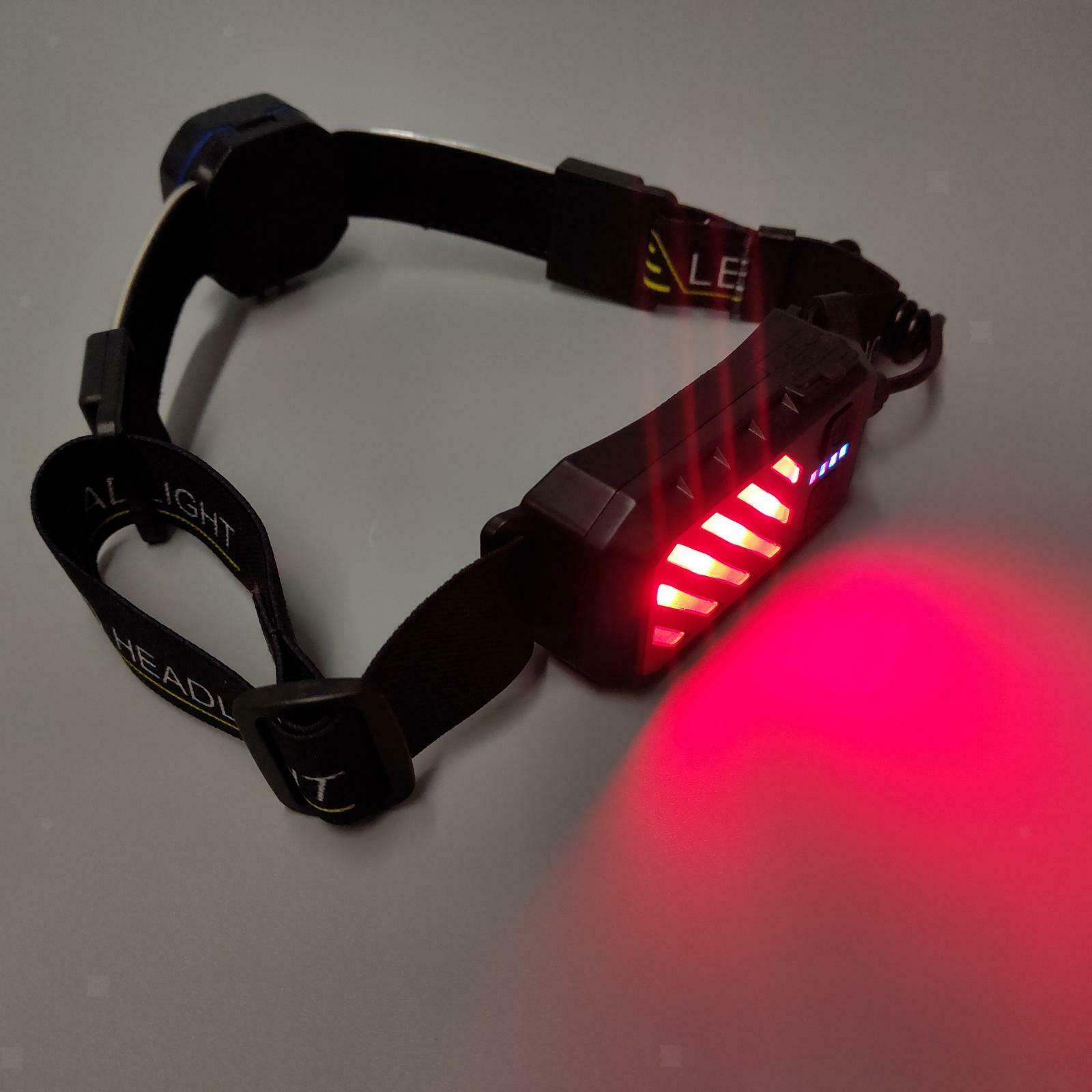 7 Mode USB Rechargeable Headlamp COB LED Head Light Torch Outdoor Flashlight