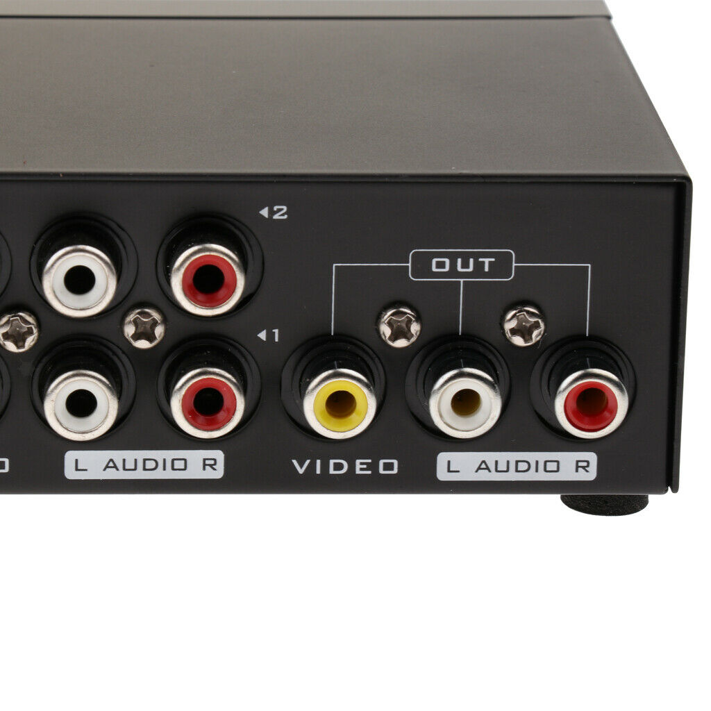 8-Way AV RCA Switch 8 In 1 Out Composite Selector Box for DVD/LCD/TV/PC