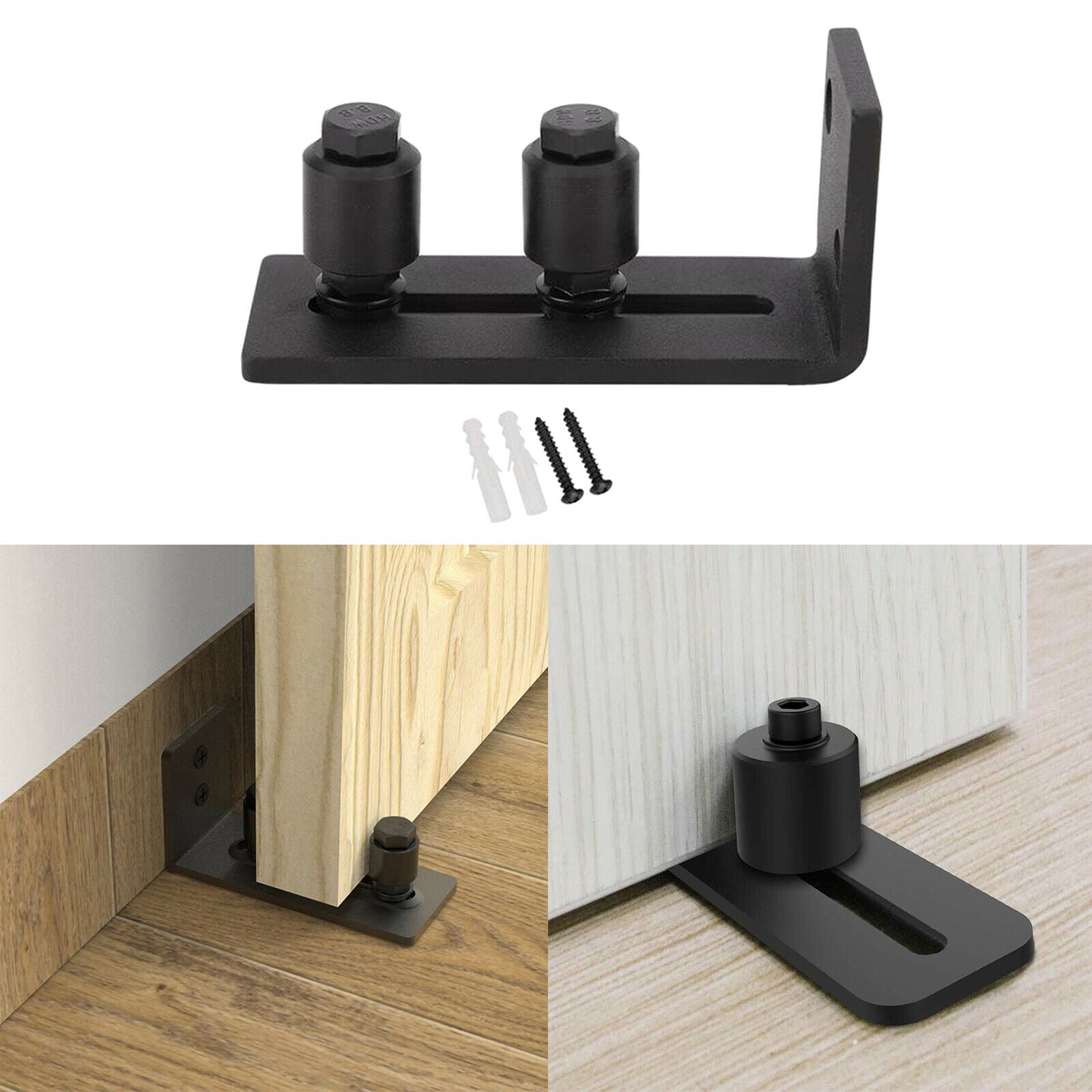 Adjustable Barn Door Floor Guide Garage Shed Sliding Door Stay Wall Mounted