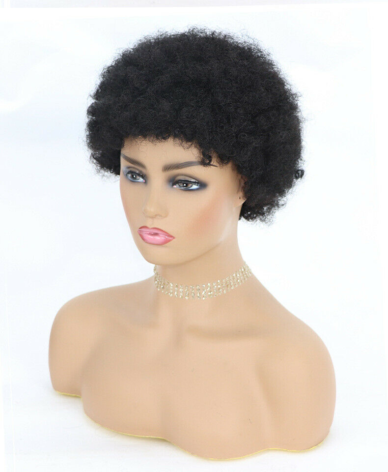 100% Human Hair Afro Kinky Curly Hair Wigs for Black Women African American Wigs