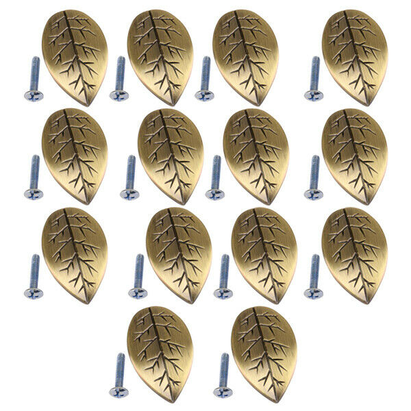 14x Rural Cupboard Door Pull Drawers Closet Knob Handle w/ Screws for Home