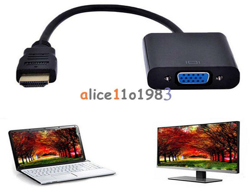 New 1080P HDMI Male to VGA Female Video Converter Adapter Cable for PC DVD HDTV