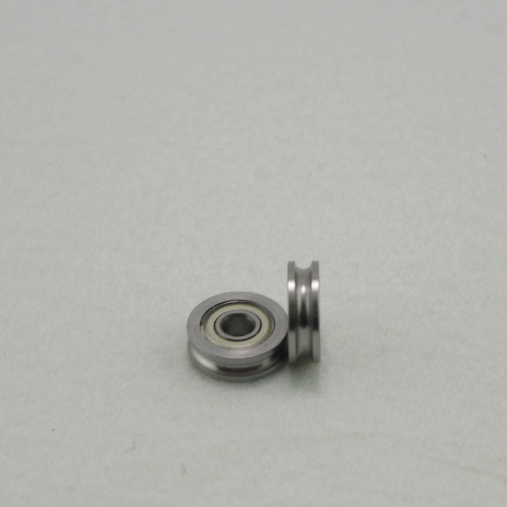 (10)4x13x4mm 604UU 4mm U Groove Sealed Guide Pulley Rail Ball Bearing 4*13*4