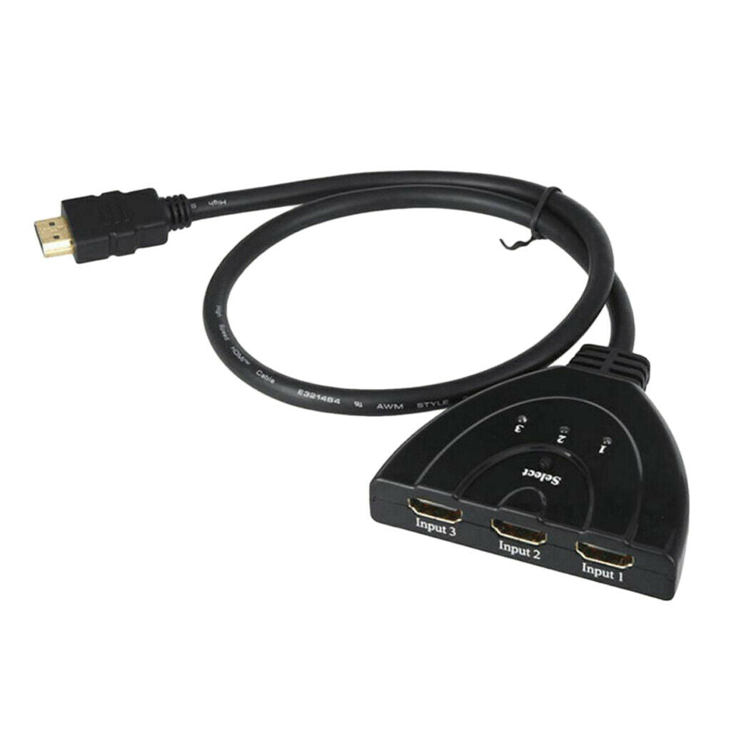 3 Port   Splitter Cable 1080P Switch Switcher HUB Adapter for PS4 HDTV
