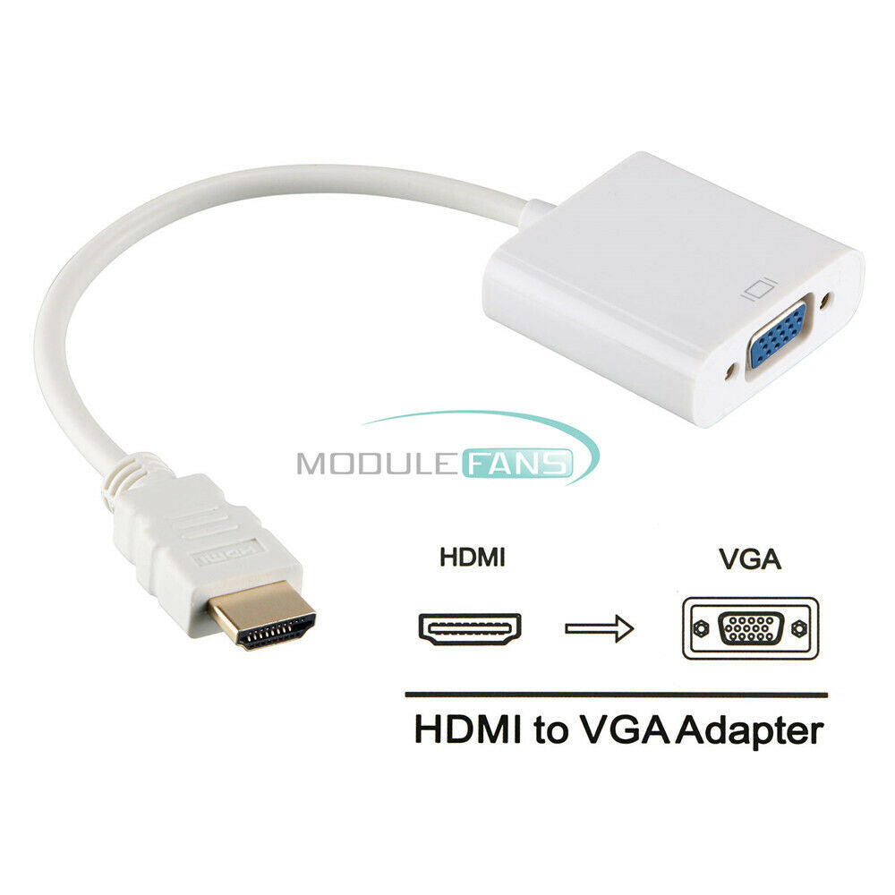 HDMI Male to VGA Without Audio HD Video Cable Converter Adapter 1080P for PC