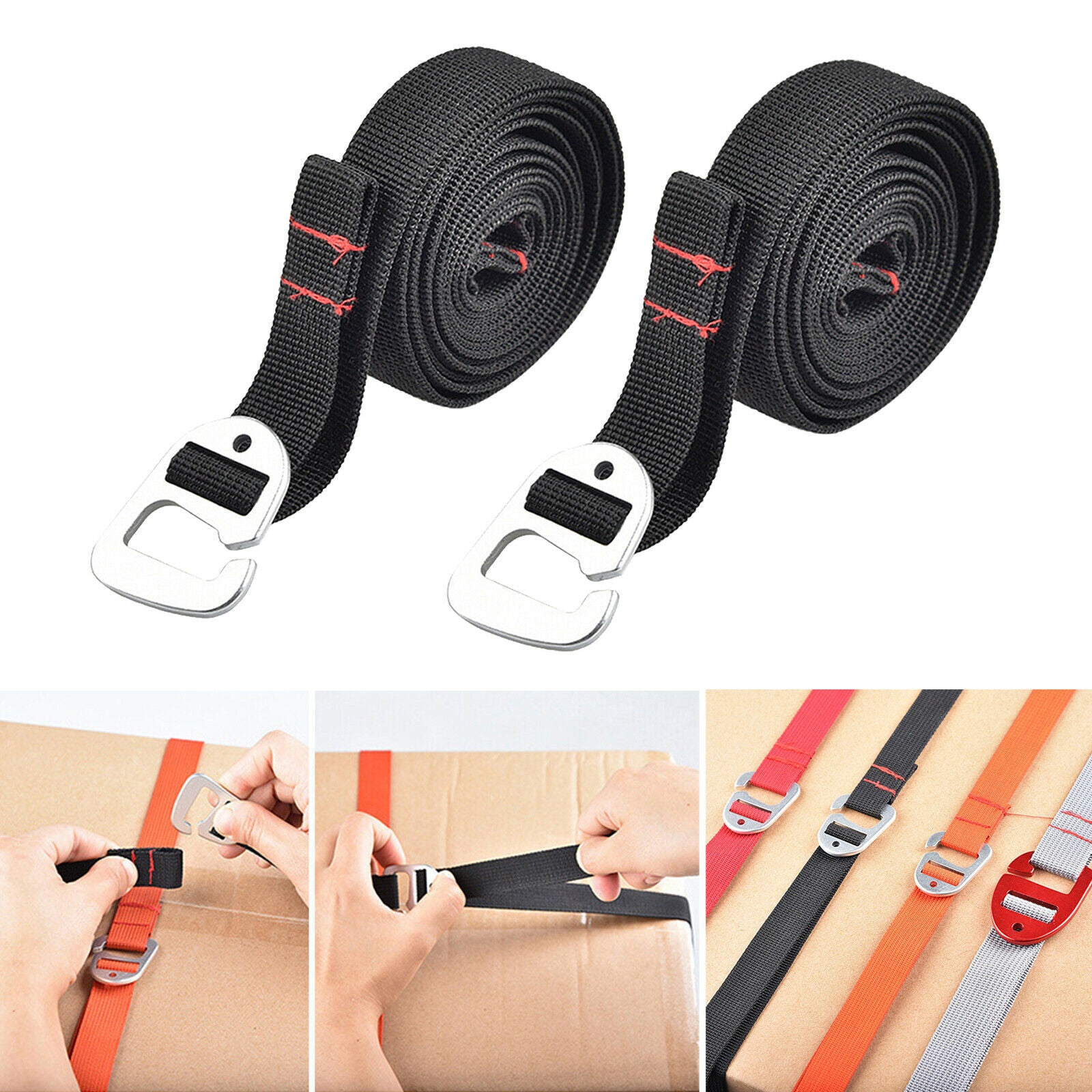 Luggage Strap Suitcase Packing Safe Luggage Belt Tie Down Straps 1.5m,Black