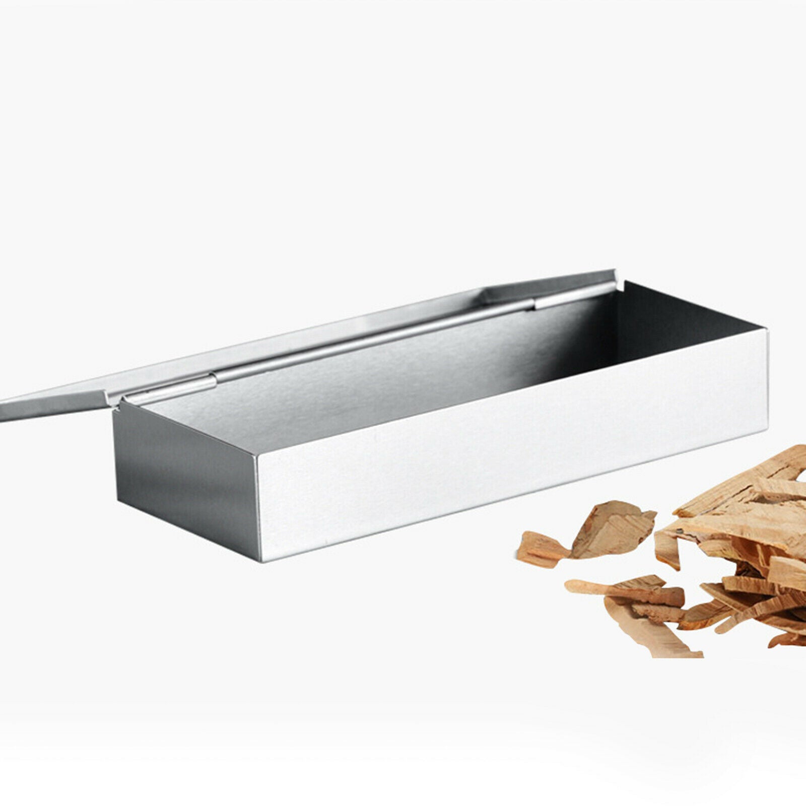 Large Capacity Thicken Smoker Box Charcoal Gas Grill Meat Grilling Tool