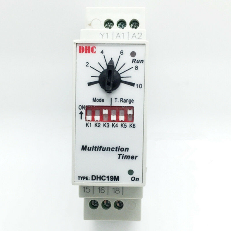 1PCS Timer Relay Switch Multifunction DIN rail Mounting AC/DC 24-240V 0.6S-100H