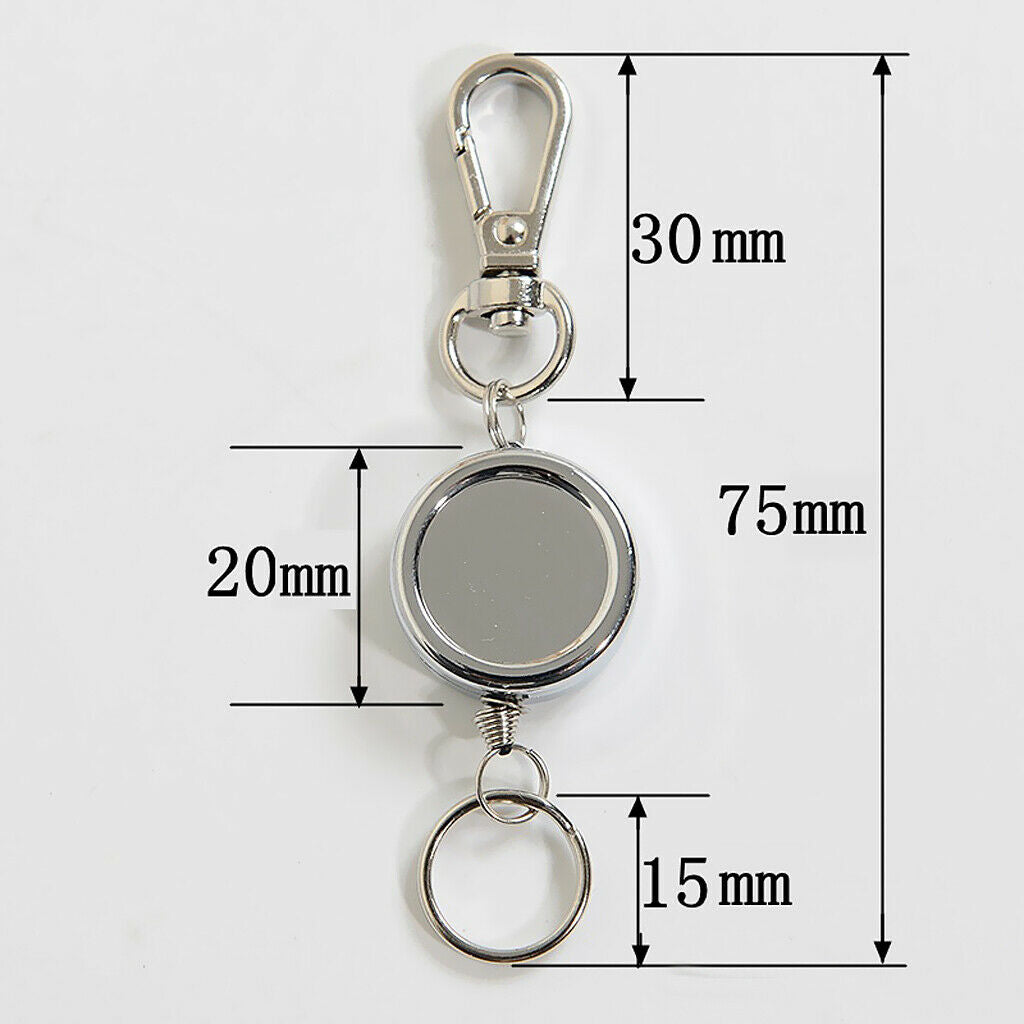 Retractable pull-out key fob with belt buckle and