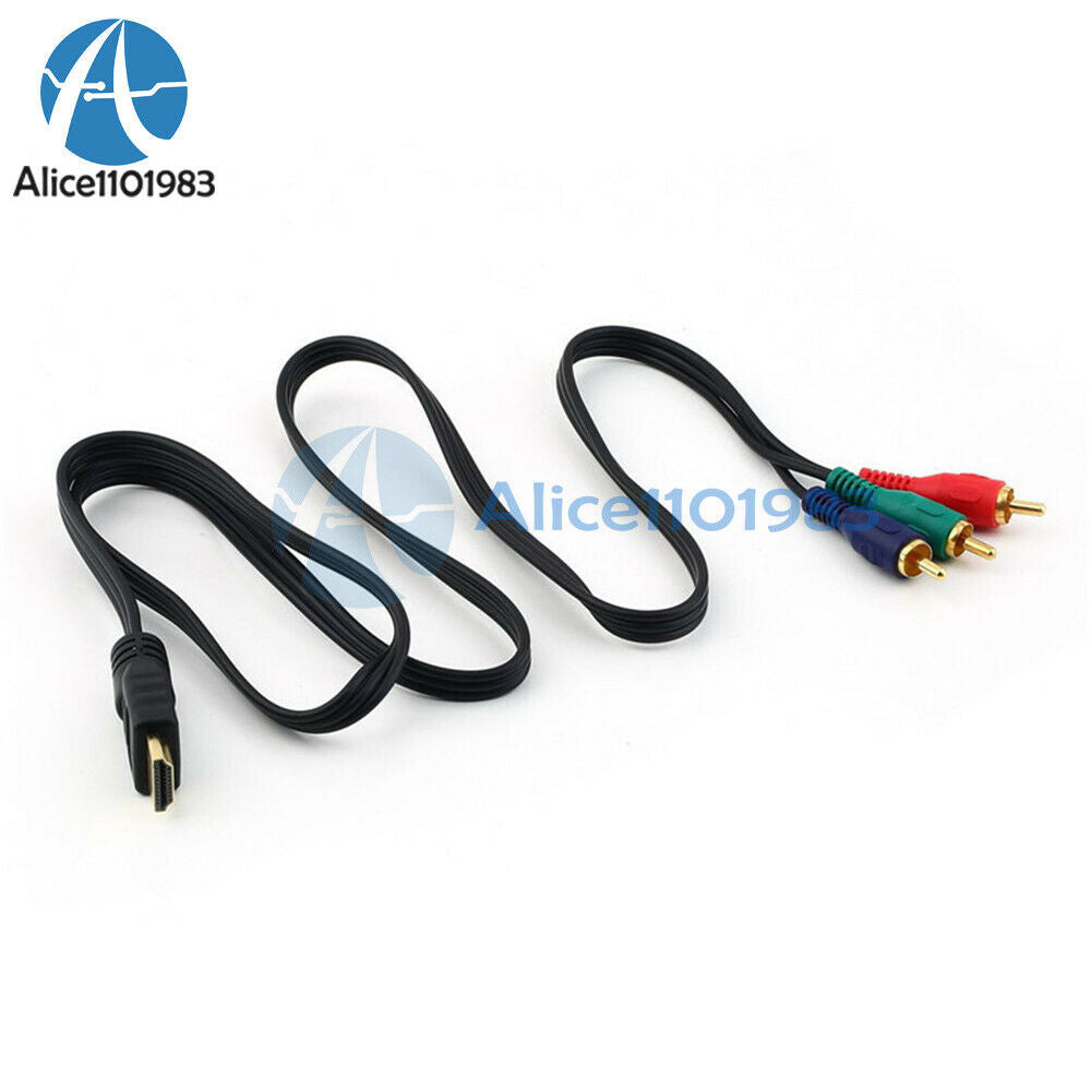 HDMI Male to 3RCA 3-RCA Video Component Connection Cable Cord Line