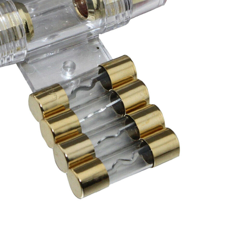 Audio 40 Amp Inline AGU Fuse Holder Fits 4 Gauge Wire Clear Fuse Holder