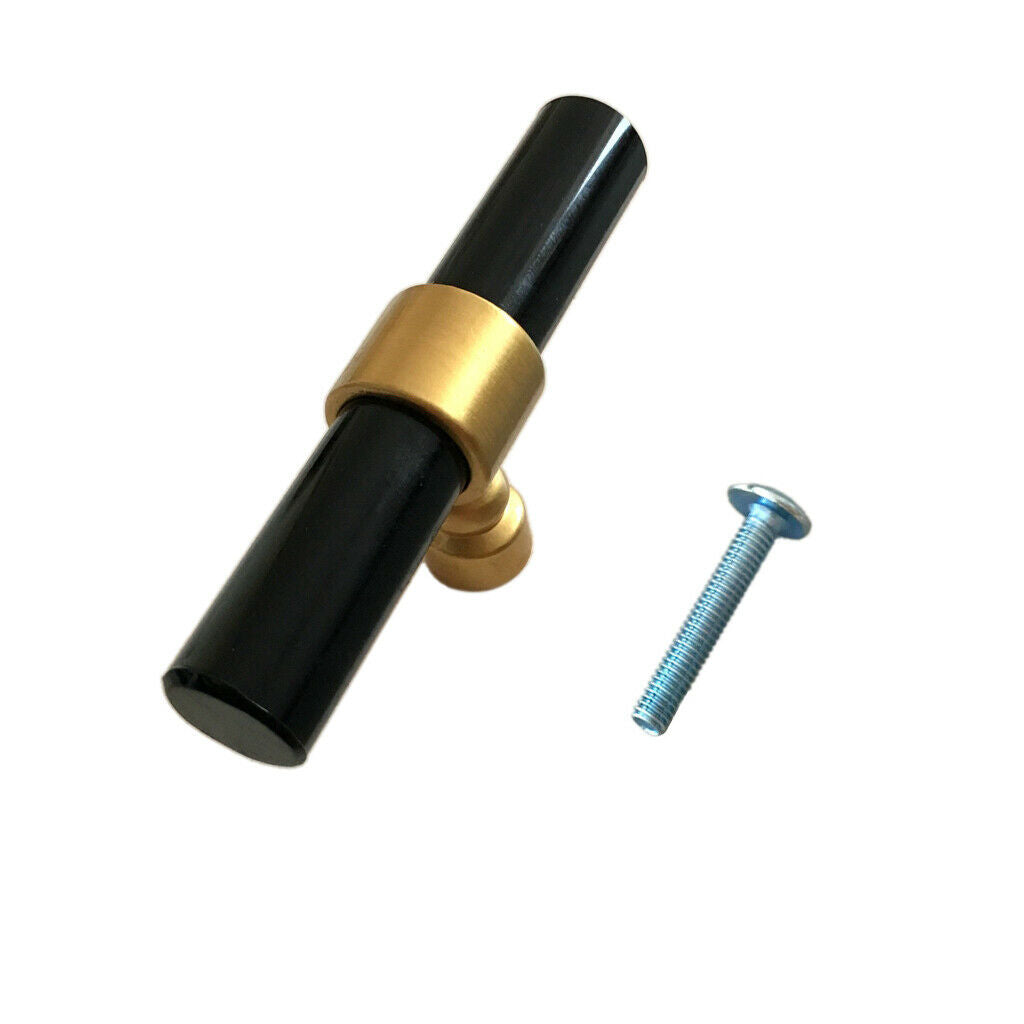 Kitchen Pull Handle Acrylic Cupboard Door Spindle Rod Bar Black 81mm