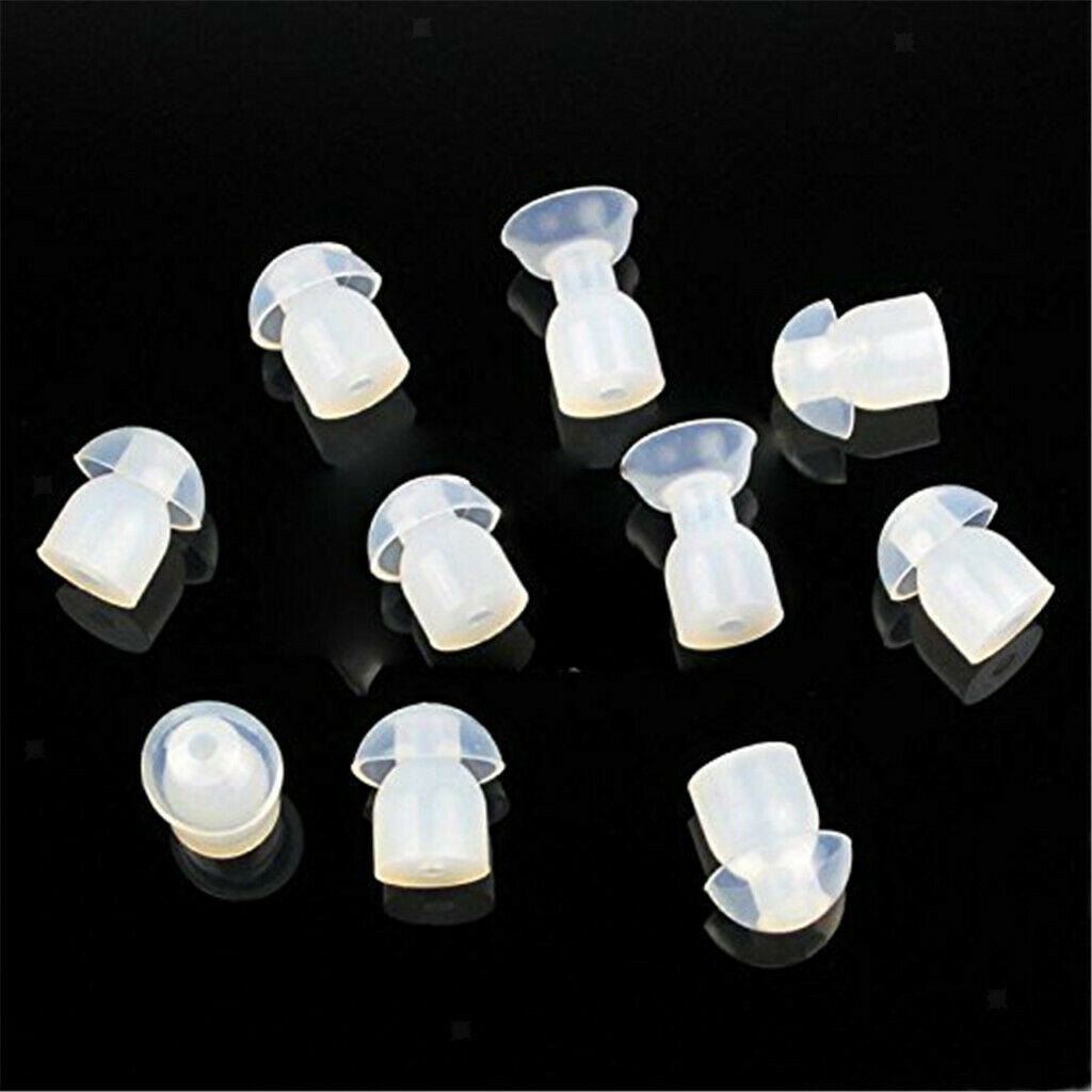 10 Pack of Replacement Rubber Mushroom Style Radio Eartips Earbud Tips for